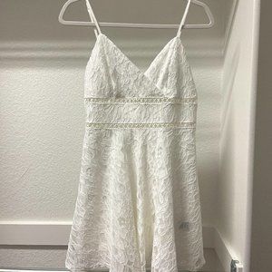 Francesca white lace dress with spaghetti strap